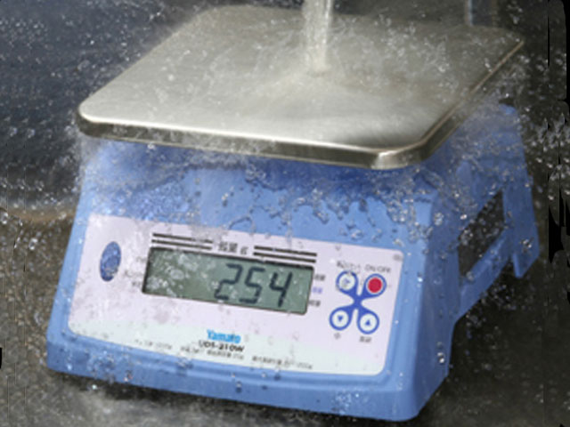 防水防塵タイプのデジタル上皿はかりUDS−210W